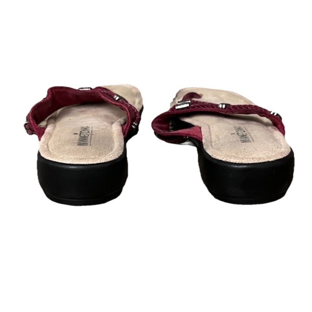 Minnetonka Silverthorne Red Leather Thong Sandals Women’s 8 | Western - Picture 5 of 11